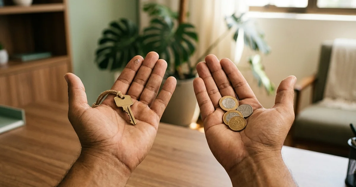 Comparativo visual entre financiamento imobiliário e consórcio com lance embutido